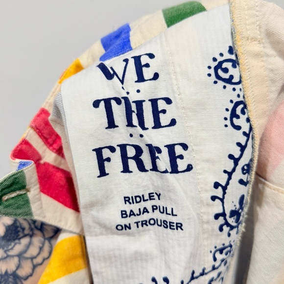 Free People We The Free Ridley Baja Pull On Trouser Pant Stripe Women Size Small - Picture 9 of 11